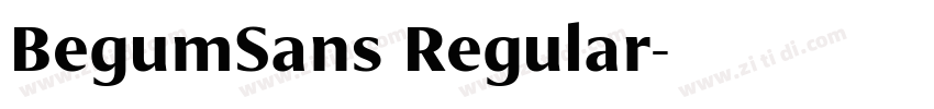 BegumSans Regular字体转换